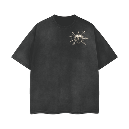 "Lady of Sorrows" Vintage Wash Frayed T-Shirt