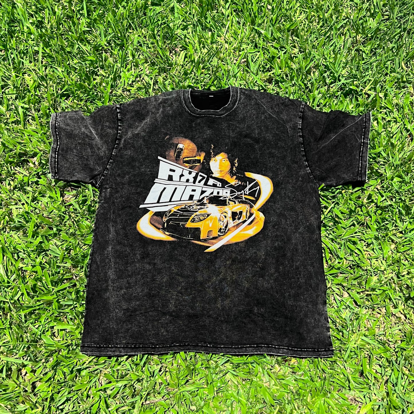 "HAN LUE" Acid Wash Oversize T-Shirt